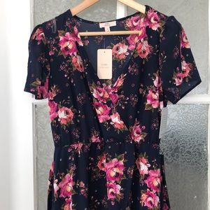 Floral dress with built in shorts